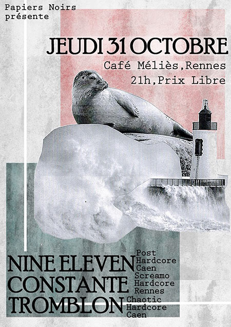Nine Eleven + Constante + Tromblon au Café Méliès le 31 octobre 2019 à Rennes (35)