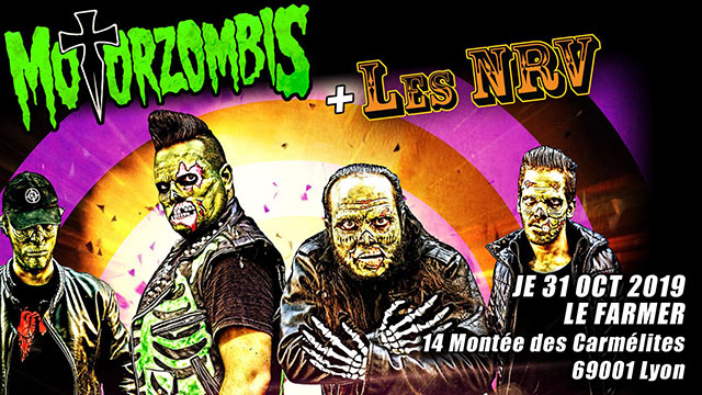 Halloween Party - Motorzombis + Les NRV au Farmer le 31 octobre 2019 à Lyon (69)