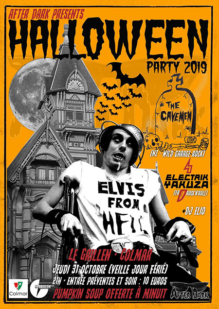 Halloween Party - THE CAVEMEN * ELECTRIK YAKUZA le 31 octobre 2019 à Colmar (68)