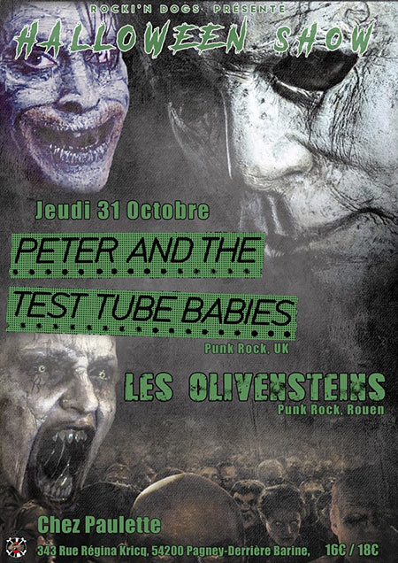 Peter and the Test Tube Babies + Les Olivensteins chez Paulette le 31 octobre 2019 à Pagney-derrière-Barine (54)