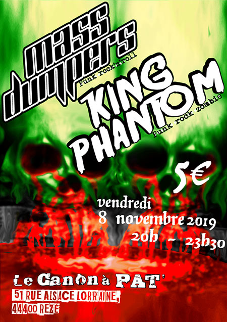 Mass Dumpers + King Phantom au Canon à Pat le 08 novembre 2019 à Rezé (44)