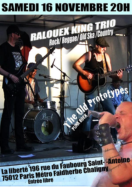 Râlouex King Trio + The Old Prototypes à la Lib le 16 novembre 2019 à Paris (75)