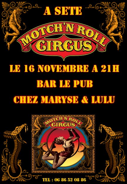 Motch'n Roll Circus au bar Le Pub le 16 novembre 2019 à Sète (34)