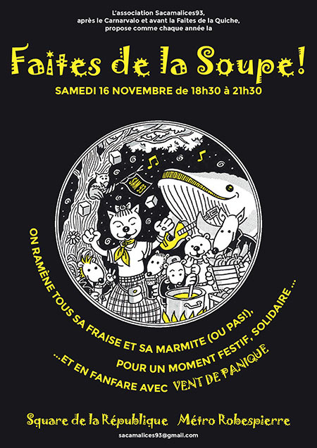 FAITES DE LA SOUPE ! SOLIDAIRE ! le 16 novembre 2019 à Montreuil (93)