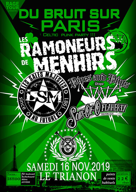 Celtic Punk Party au Trianon le 16 novembre 2019 à Paris (75)