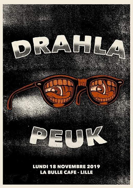 Drahla + Peuk à la Bulle Café le 18 novembre 2019 à Lille (59)