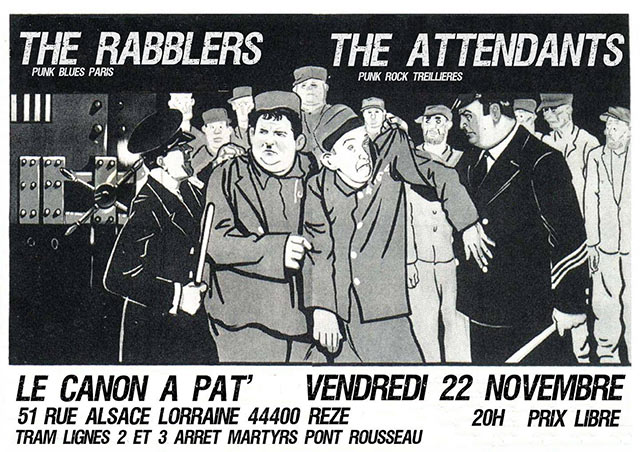 The Rabblers + The Attendants au Canon à Pat le 22 novembre 2019 à Rezé (44)