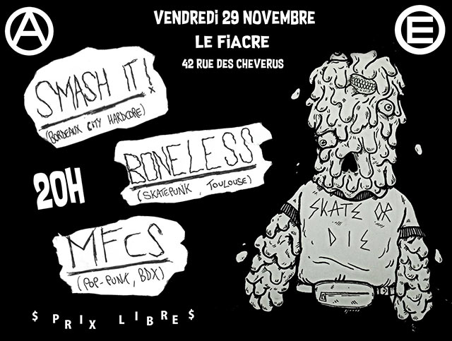 Smash It! + Boneless + MFCS au Fiacre le 29 novembre 2019 à Bordeaux (33)