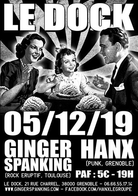 Ginger Spanking + Hanx au Dock le 05 décembre 2019 à Grenoble (38)