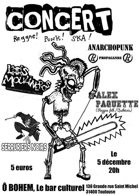Concert Reggae Punk Ska au bar Ôbohem le 05 décembre 2019 à Toulouse (31)
