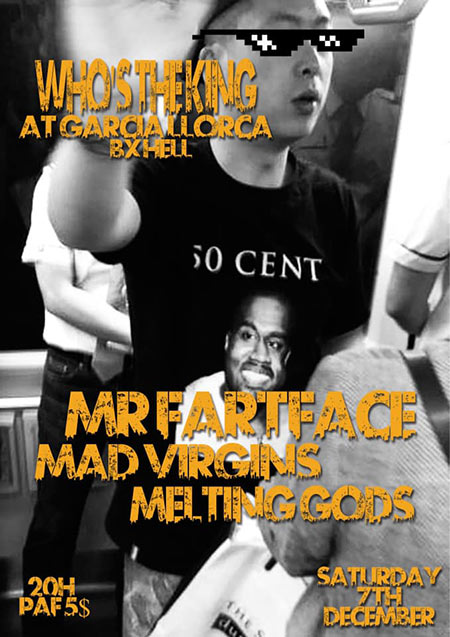 Mr. Fartface + Mad Virgins + Melting Gods au Garcia Lorca le 07 décembre 2019 à Bruxelles (BE)