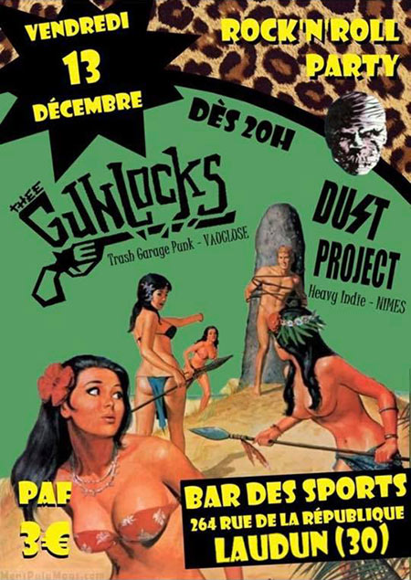 Thee Gunlocks + Dust Project au Bar des Sports le 13 décembre 2019 à Laudun-l'Ardoise (30)