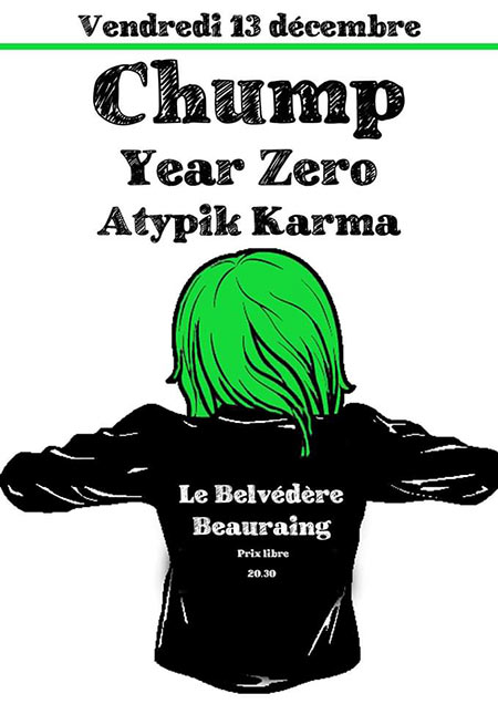 Chump + Year Zero + Fire Me! au Belvédère le 13 décembre 2019 à Beauraing (BE)