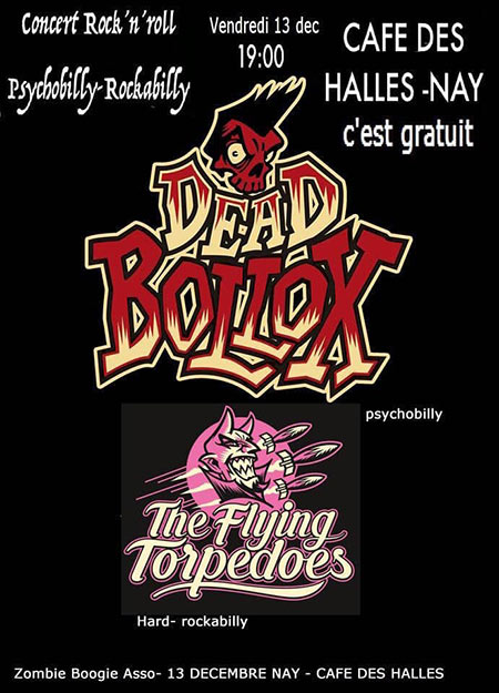 Dead Bollox + The Flying Torpedoes au Café des Halles le 13 décembre 2019 à Nay (64)