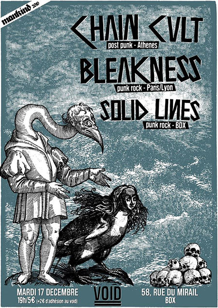 Chain Cult + Bleakness + Solid Lines au VOID le 17 décembre 2019 à Bordeaux (33)
