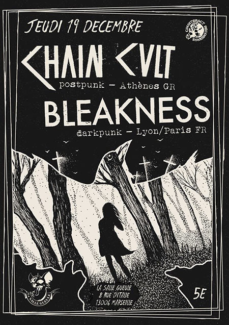 Chain Cult + Bleakness à la Salle Gueule le 19 décembre 2019 à Marseille (13)