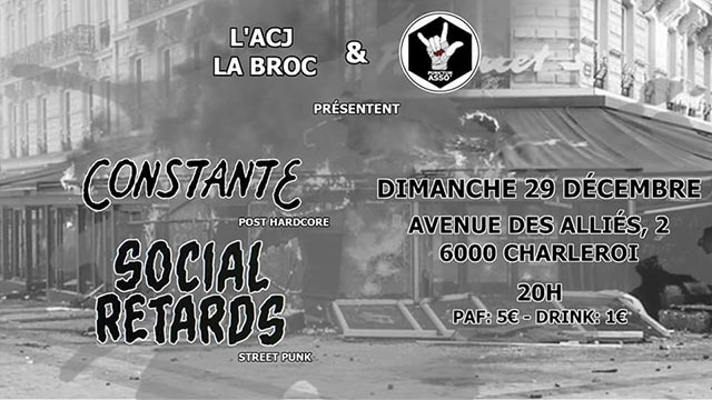 Constante + Social Retards à la MJ ACJ La Broc le 29 décembre 2019 à Charleroi (BE)