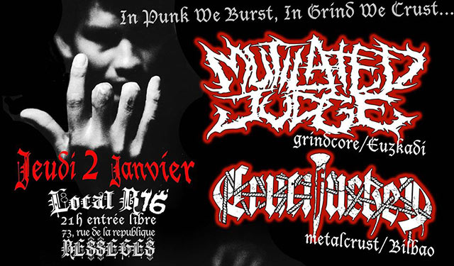 Mutilated Judge & Crucifucked le 02 janvier 2020 à Bessèges (30)