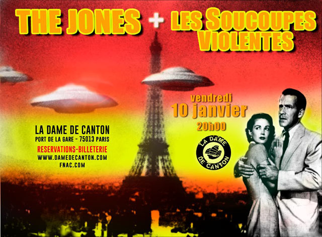 The Jones + Les Soucoupes Violentes à la Dame de Canton le 10 janvier 2020 à Paris (75)
