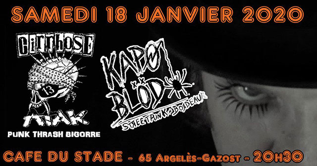 Cirrhose Atak + Kapø Blöd au Café du Stade le 18 janvier 2020 à Argelès-Gazost (65)