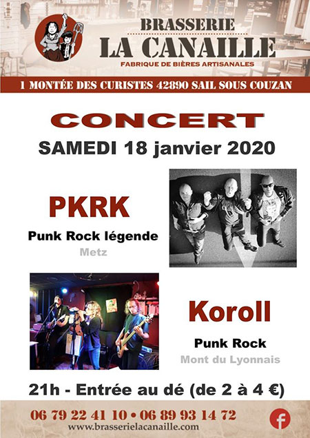 PKRK + Koroll à la Canaille le 18 janvier 2020 à Sail-sous-Couzan (42)