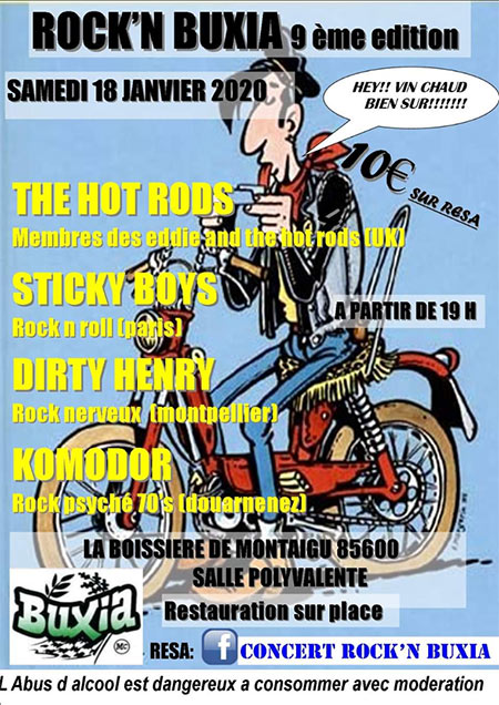 ROCK N BUXIA le 18 janvier 2020 à La Boissière-de-Montaigu (85)