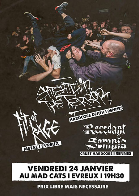 Concert Hardcore Death Metal Crust au Mad Cats le 24 janvier 2020 à Evreux (27)