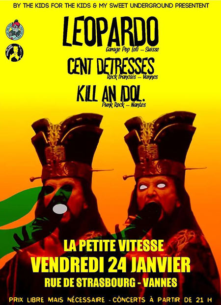 Leopardo + Cent Détresses + Kill An Idol à la Petite Vitesse le 24 janvier 2020 à Vannes (56)