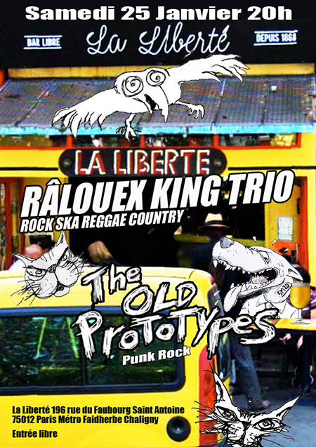 Râlouex King Trio à la Lib le 25 janvier 2020 à Paris (75)