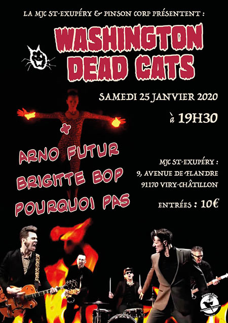 Washinton Dead Cats - Arno Futur - Brigitte Bop - Pourquoi Pas le 25 janvier 2020 à Viry-Châtillon (91)