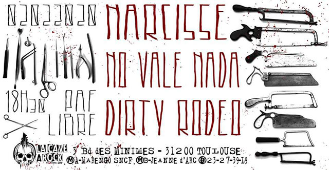 Dirty Rodeo + No Vale Nada + Narcisse à la Cave à Rock le 02 février 2020 à Toulouse (31)