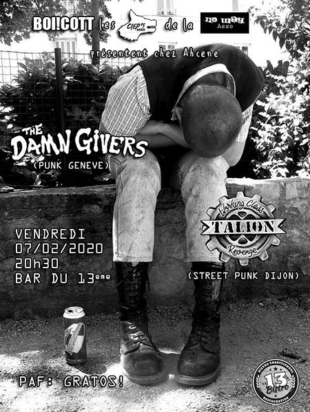 The Damn Givers + Talion au bar Le Treizième le 07 février 2020 à Nevers (58)