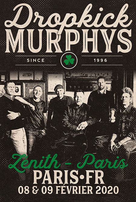 Dropkick Murphys au Zénith le 08 février 2020 à Paris (75)