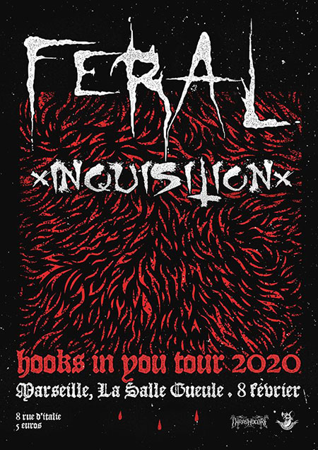 Feral + xINQUISITIONx à la Salle Gueule le 08 février 2020 à Marseille (13)