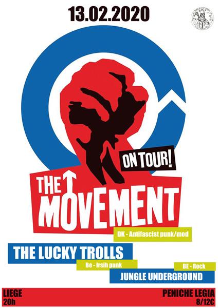 The Movement+The Lucky Trolls+Jungle Underground @ Péniche Légia le 13 février 2020 à Liège (BE)