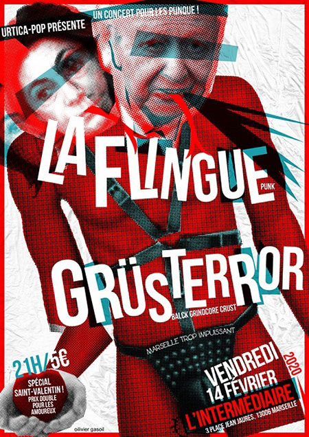 La Flingue + Grusterror à l'Intermédiaire le 14 février 2020 à Marseille (13)