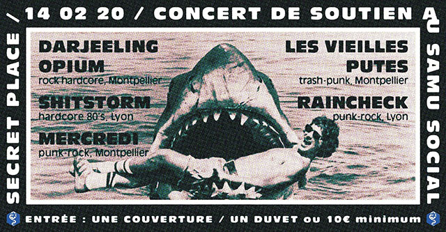 Concert de soutien au Samu Social à la Secret Place le 14 février 2020 à Saint-Jean-de-Vedas (34)