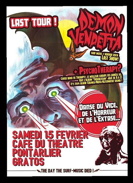 Demon Vendetta + Psychotherapy? au Café du Théâtre le 15 février 2020 à Pontarlier (25)