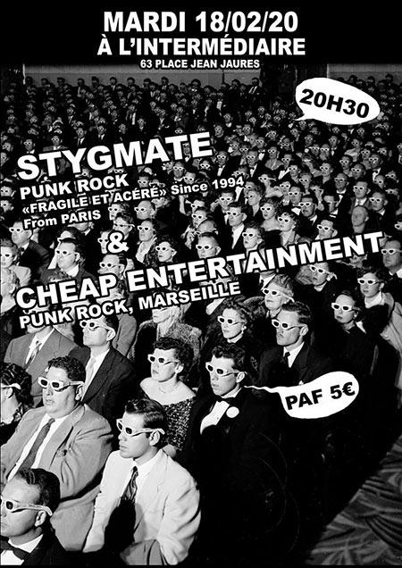 Stygmate + Cheap Entertainment à l'Intermédiaire le 18 février 2020 à Marseille (13)