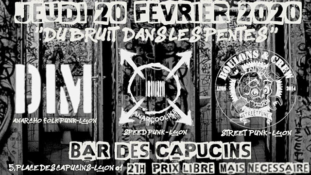 Du Bruit dans les Pentes au Bar des Capucins le 20 février 2020 à Lyon (69)