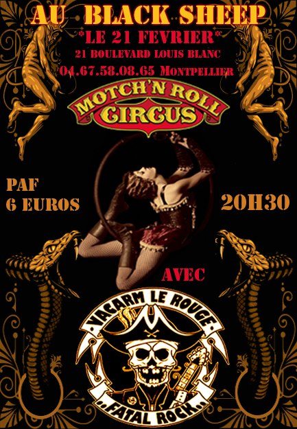 Motch 'n Roll Circus + Vacarm le Rouge au Black Sheep le 21 février 2020 à Montpellier (34)