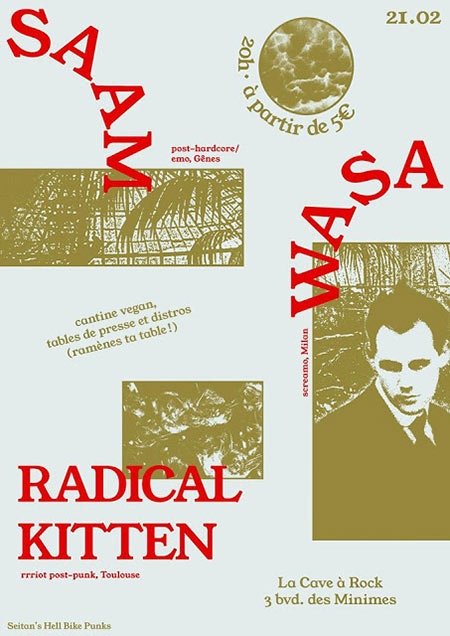 Saam + Wasa + Radical Kitten à la Cave à Rock le 21 février 2020 à Toulouse (31)