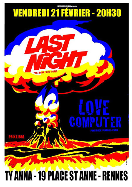 Last Night + Love Computer au Ty Anna le 21 février 2020 à Rennes (35)