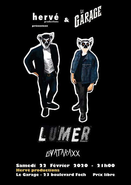 Lumer + Lovataraxx au Garage le 22 février 2020 à Angers (49)