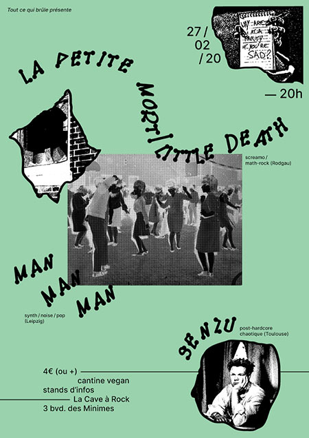 La Petite Mort/Little Death +Man Man Man +Senzu à la Cave à Rock le 27 février 2020 à Toulouse (31)