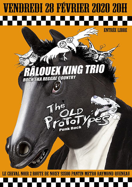 Râlouex King Trio / The Old Prototypes au Cheval Noir le 28 février 2020 à Pantin (93)