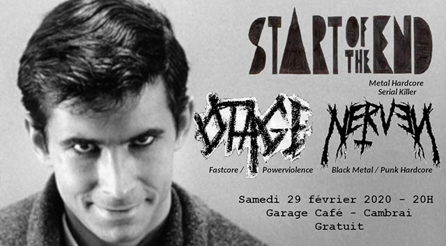 Start Of The End + Otage + Nerven au Garage Café le 29 février 2020 à Cambrai (59)