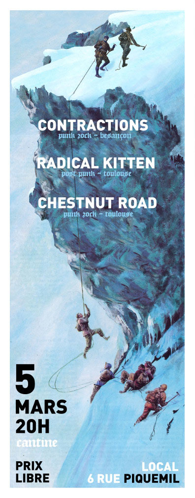 Contractions + Radical Kitten + Chestnut Road au Local Piquemil le 05 mars 2020 à Toulouse (31)