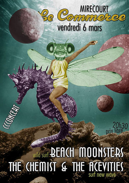Beach Moonster + The Chemist & The Acevities au bar Le Commerce le 06 mars 2020 à Mirecourt (88)