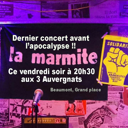 La Marmite aux 3 Auvergnats le 13 mars 2020 à Beaumont (BE)